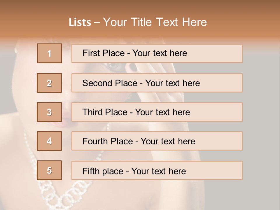 Female Girl Face PowerPoint Template