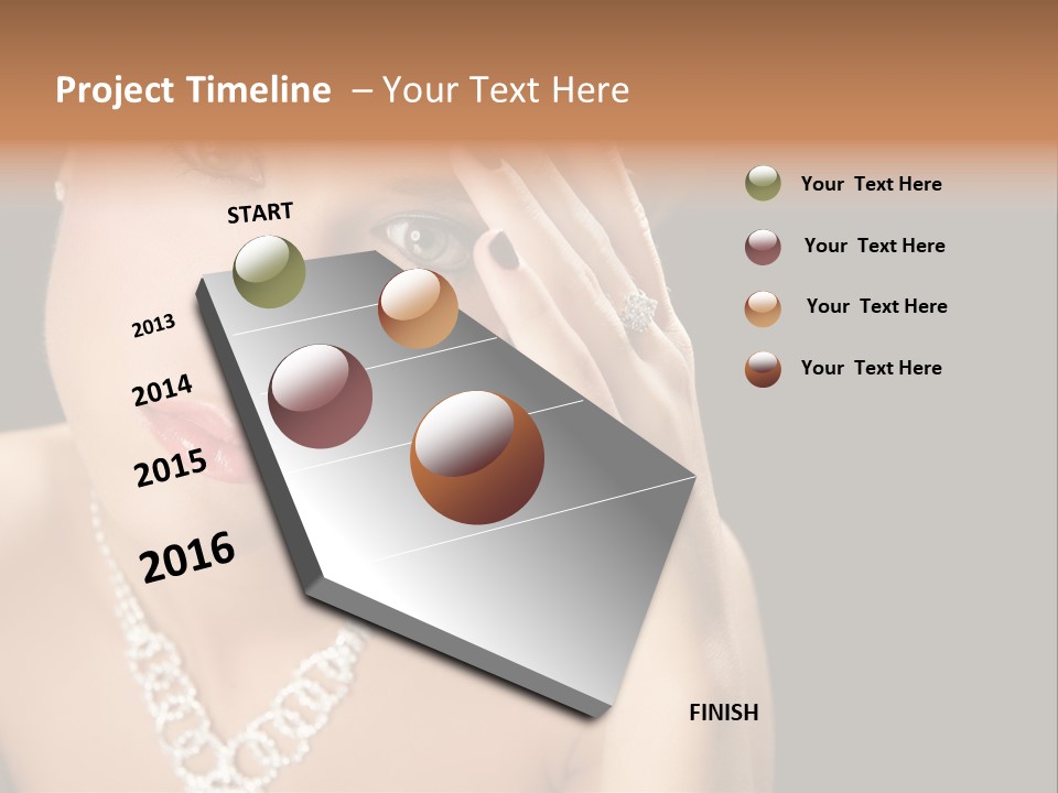 Female Girl Face PowerPoint Template