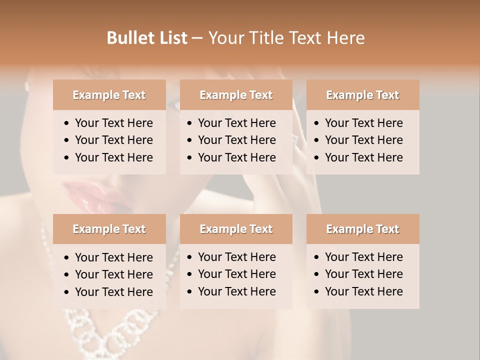 Female Girl Face PowerPoint Template