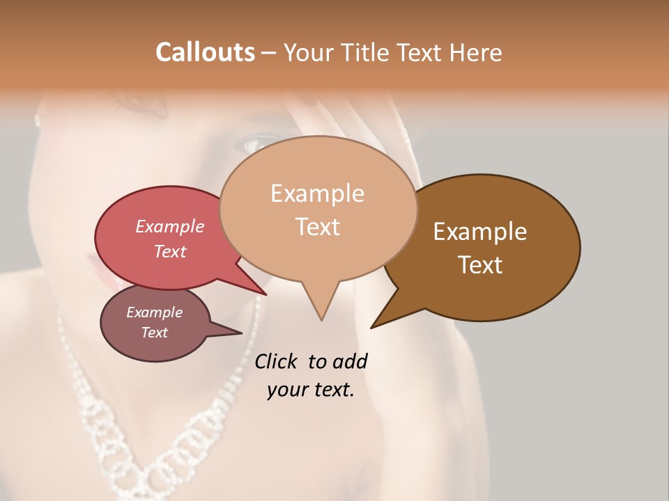 Female Girl Face PowerPoint Template