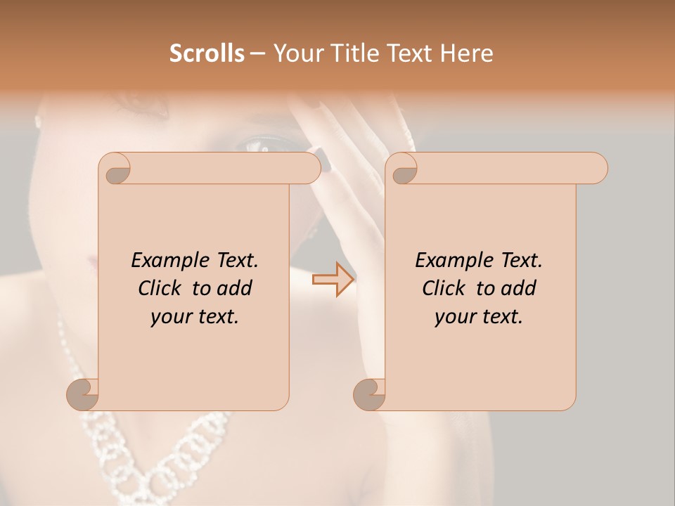 Female Girl Face PowerPoint Template