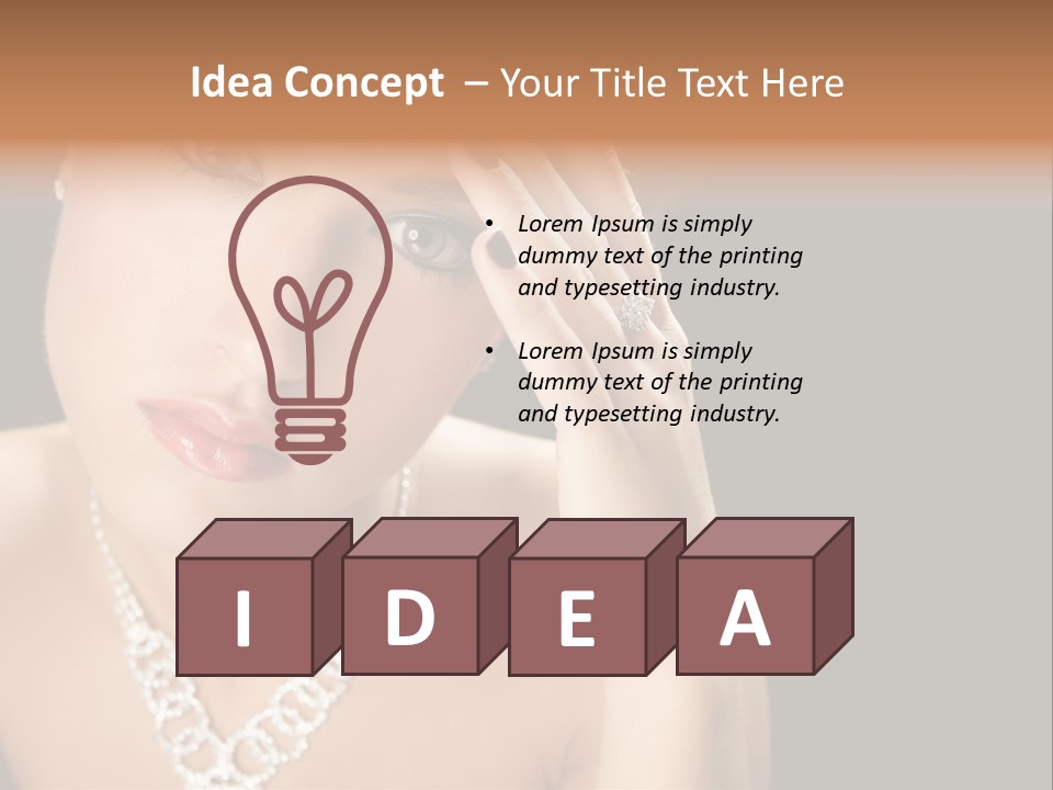 Female Girl Face PowerPoint Template