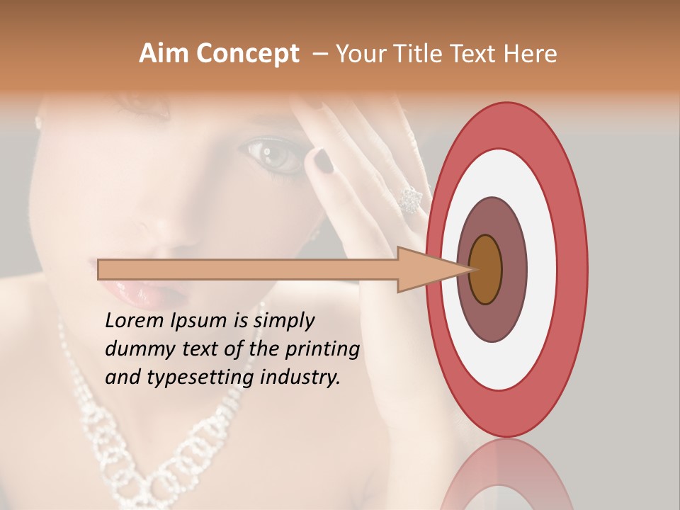 Female Girl Face PowerPoint Template