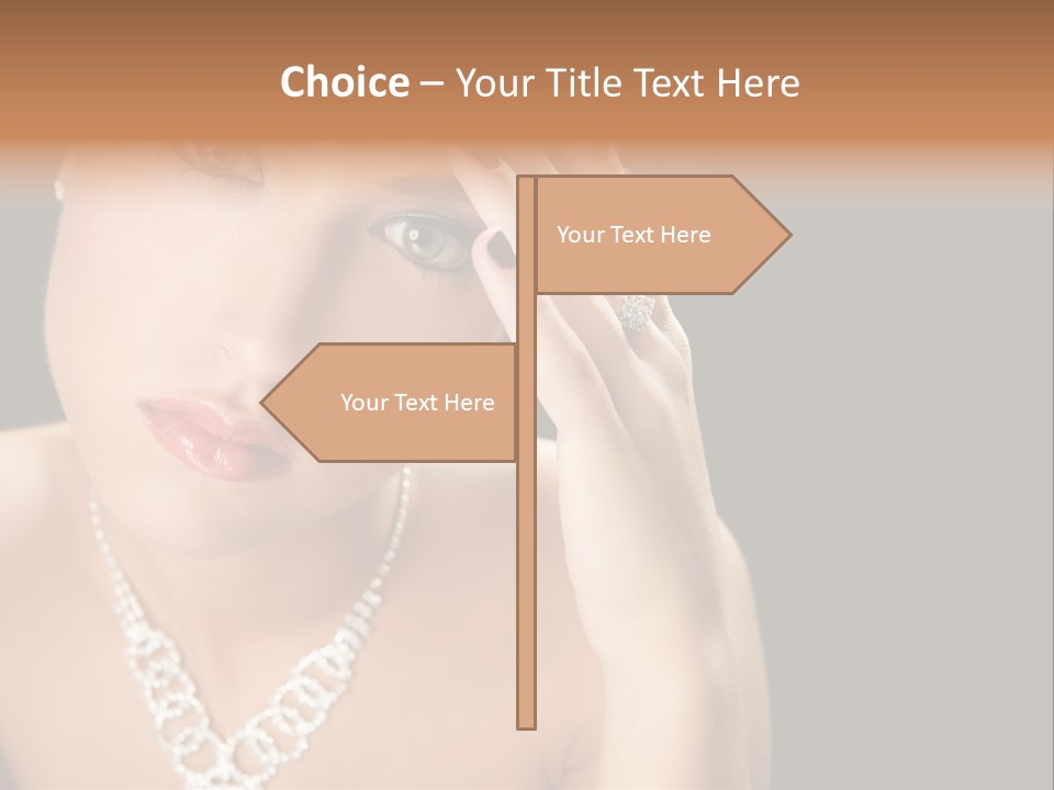 Female Girl Face PowerPoint Template