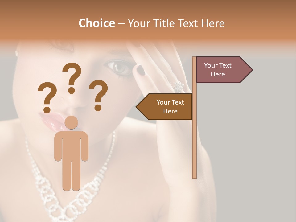 Female Girl Face PowerPoint Template