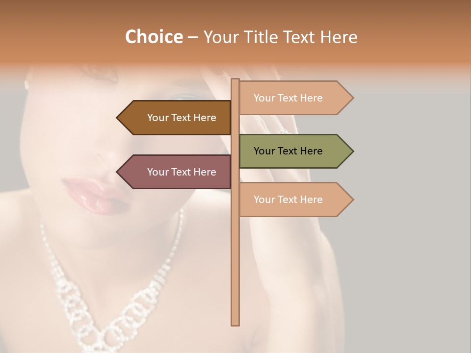 Female Girl Face PowerPoint Template