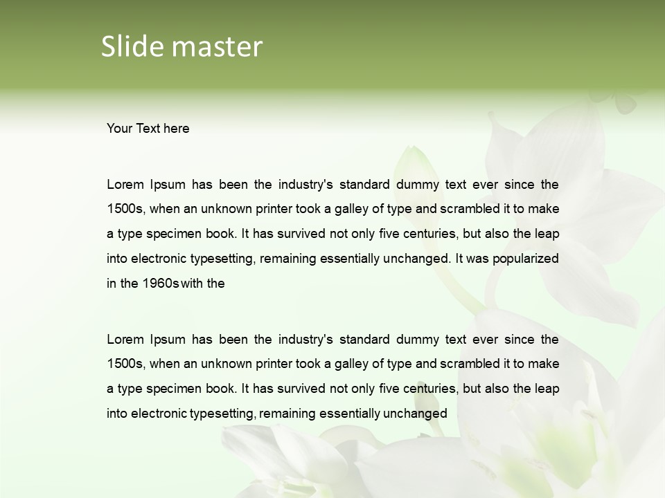 Seasonal Gentle Petal PowerPoint Template