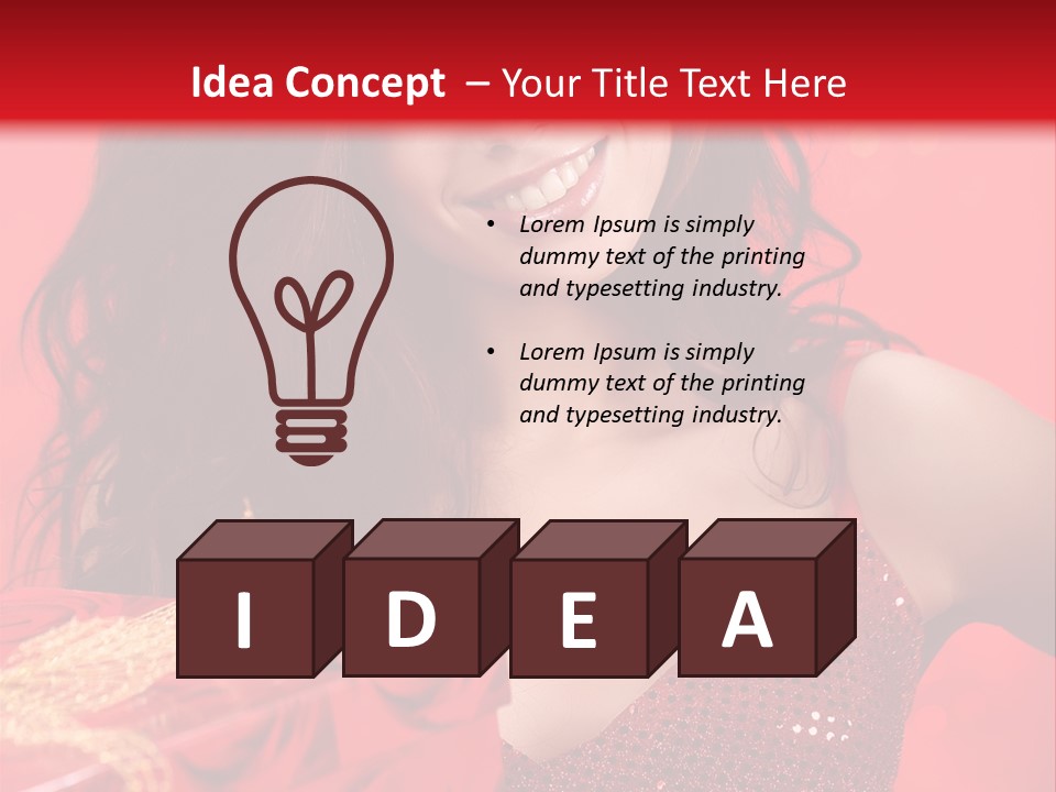 Giving Female Human PowerPoint Template