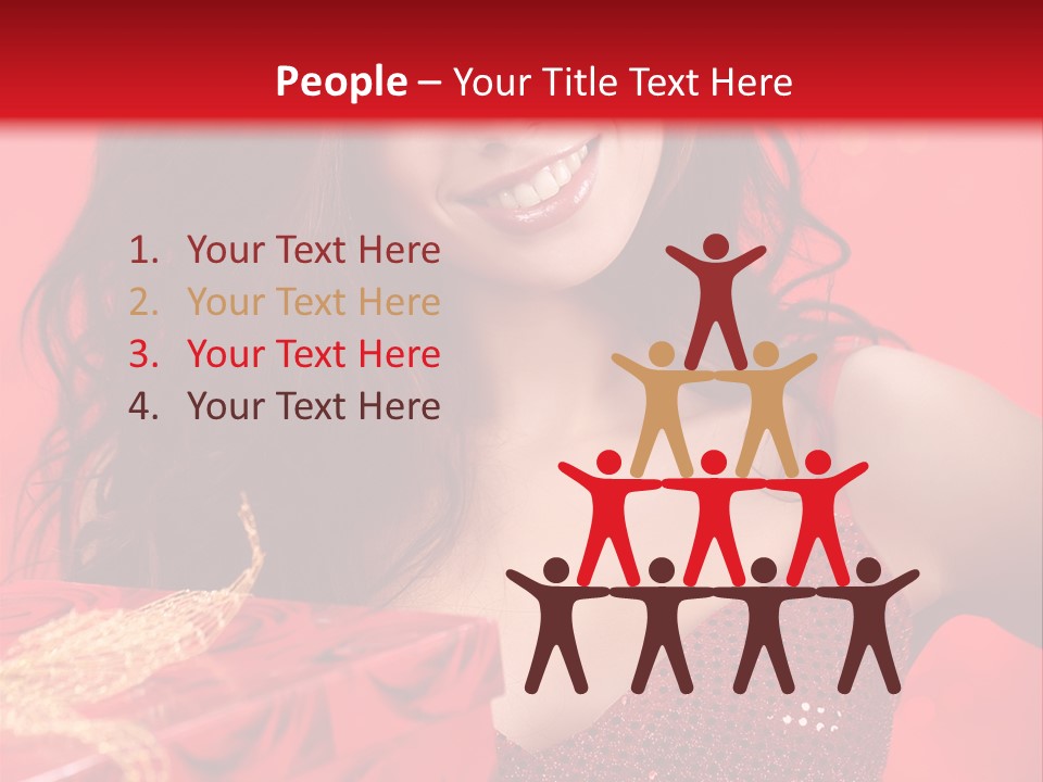 Giving Female Human PowerPoint Template