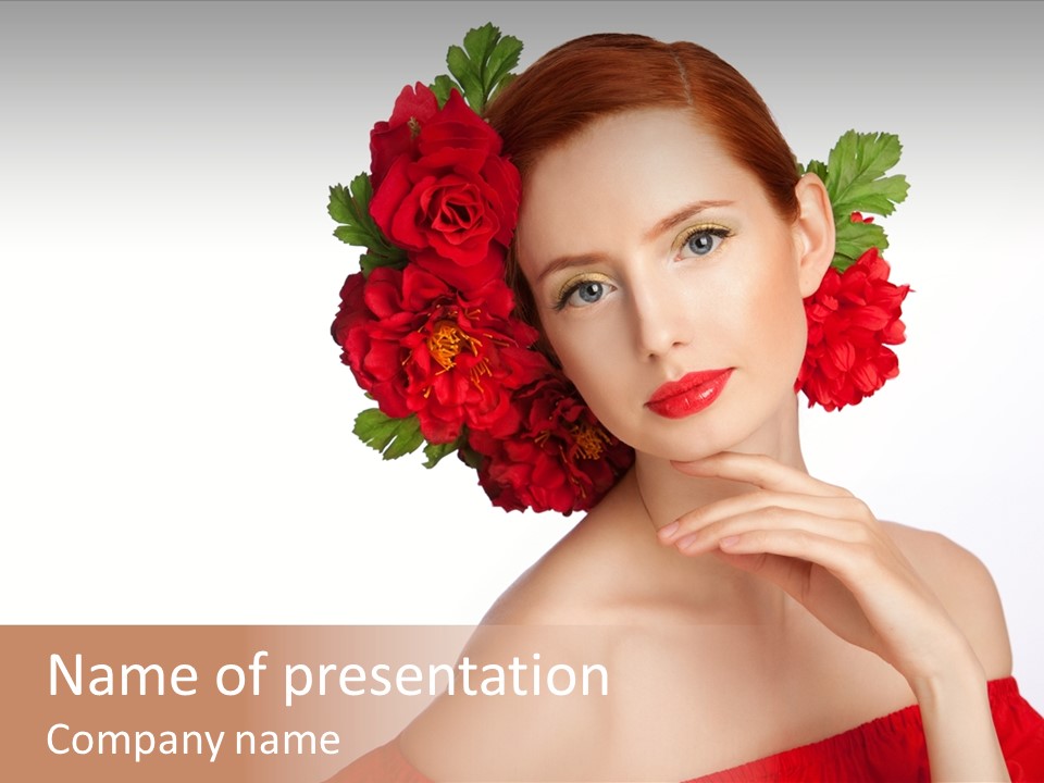 Box Beautiful Red PowerPoint Template