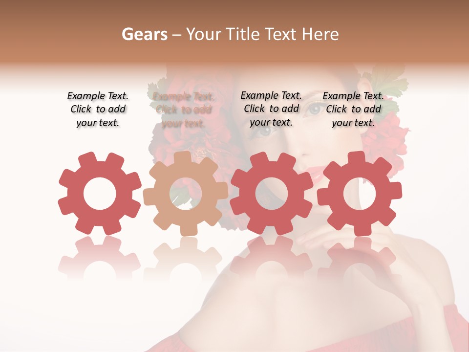 Box Beautiful Red PowerPoint Template