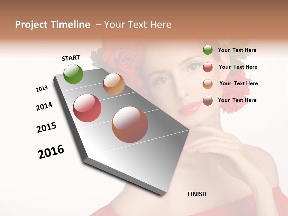 Box Beautiful Red PowerPoint Template