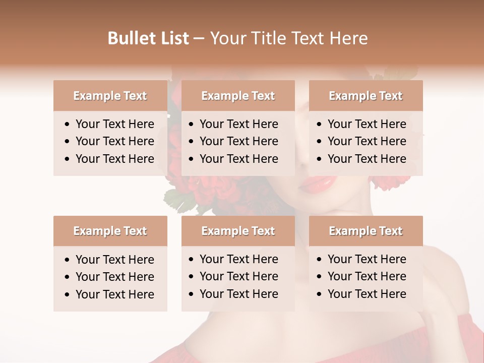 Box Beautiful Red PowerPoint Template