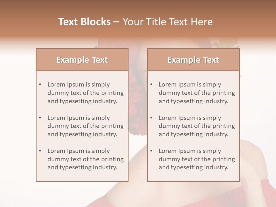 Box Beautiful Red PowerPoint Template