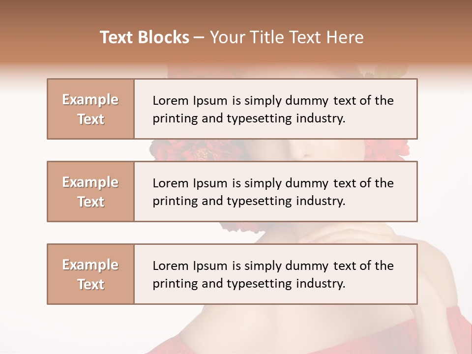 Box Beautiful Red PowerPoint Template