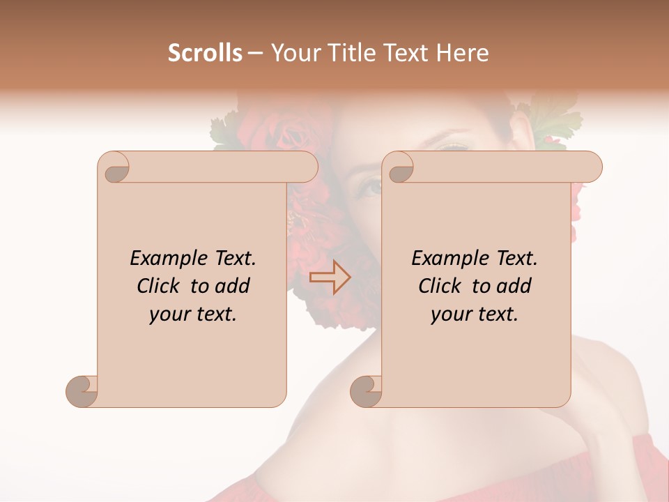 Box Beautiful Red PowerPoint Template