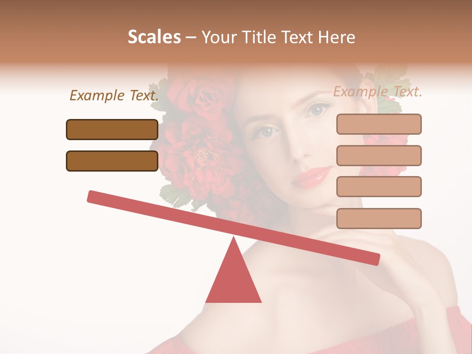 Box Beautiful Red PowerPoint Template