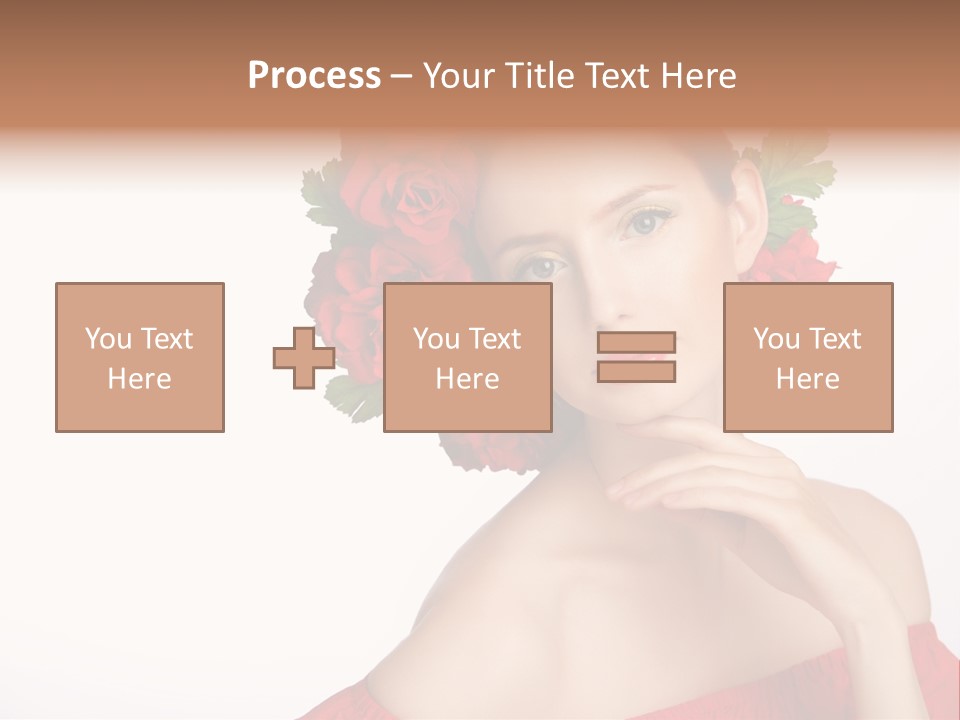 Box Beautiful Red PowerPoint Template