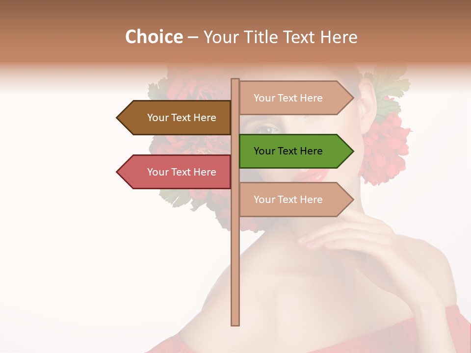 Box Beautiful Red PowerPoint Template