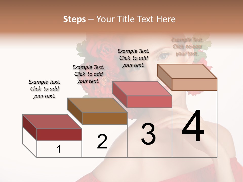 Box Beautiful Red PowerPoint Template