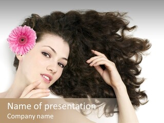 Girl Woman Surprise PowerPoint Template