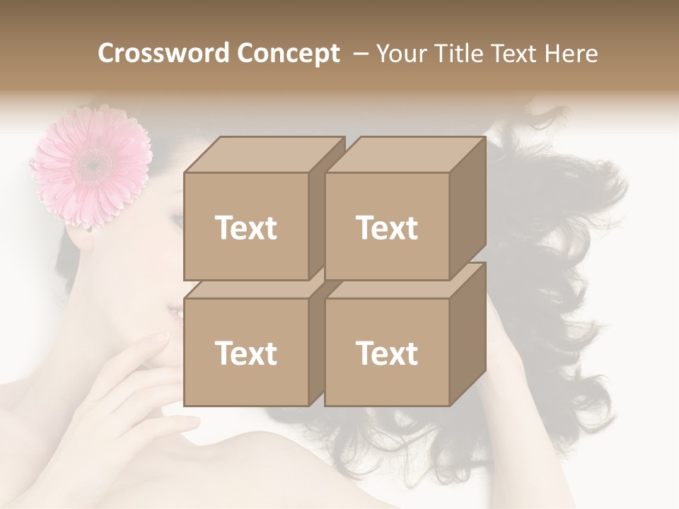 Girl Woman Surprise PowerPoint Template