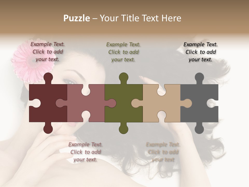 Girl Woman Surprise PowerPoint Template