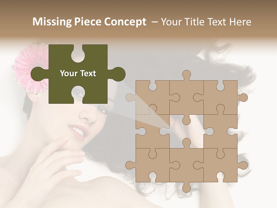 Girl Woman Surprise PowerPoint Template