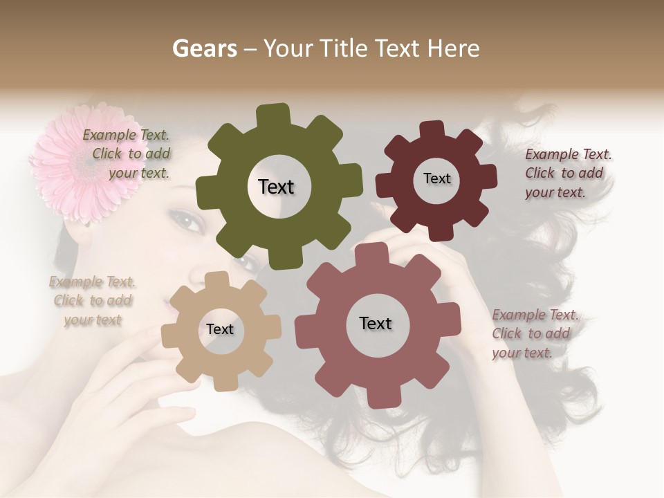 Girl Woman Surprise PowerPoint Template