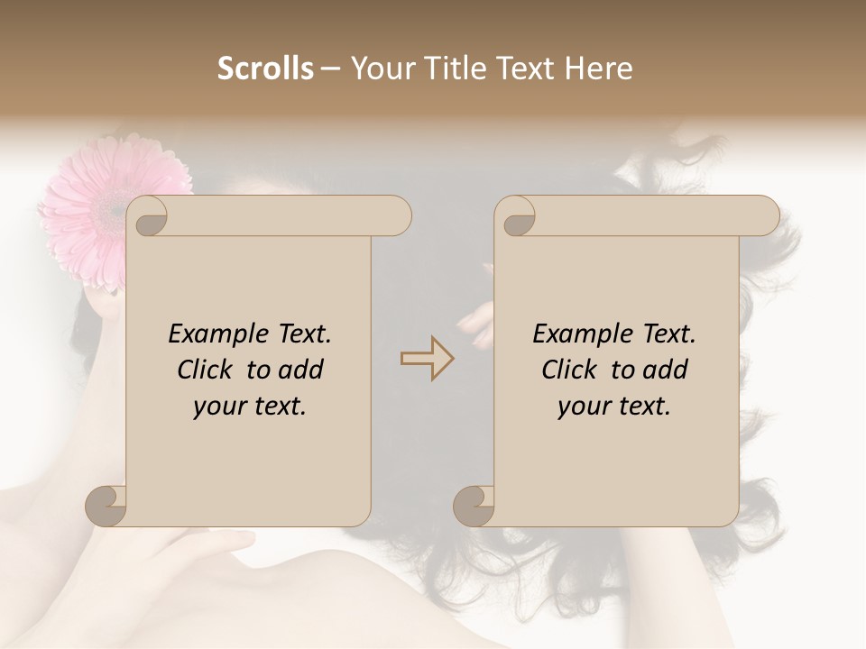 Girl Woman Surprise PowerPoint Template