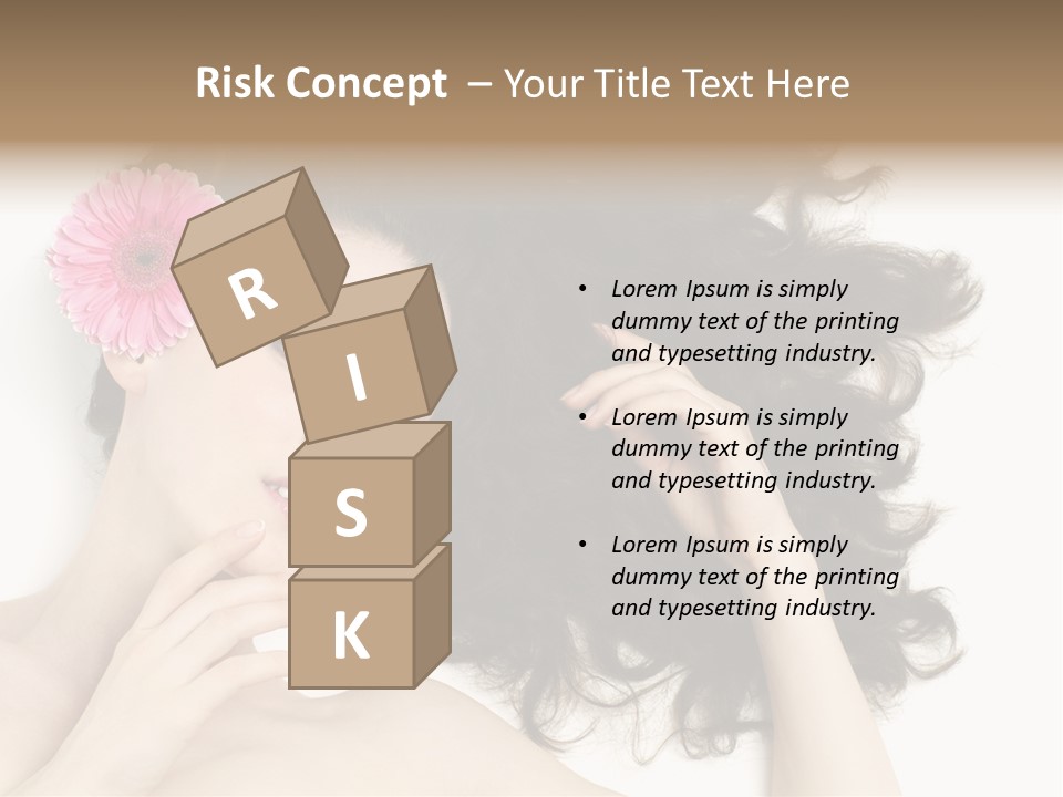 Girl Woman Surprise PowerPoint Template