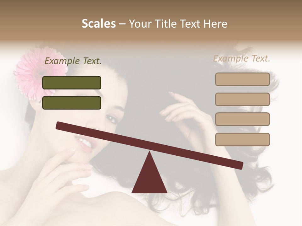 Girl Woman Surprise PowerPoint Template