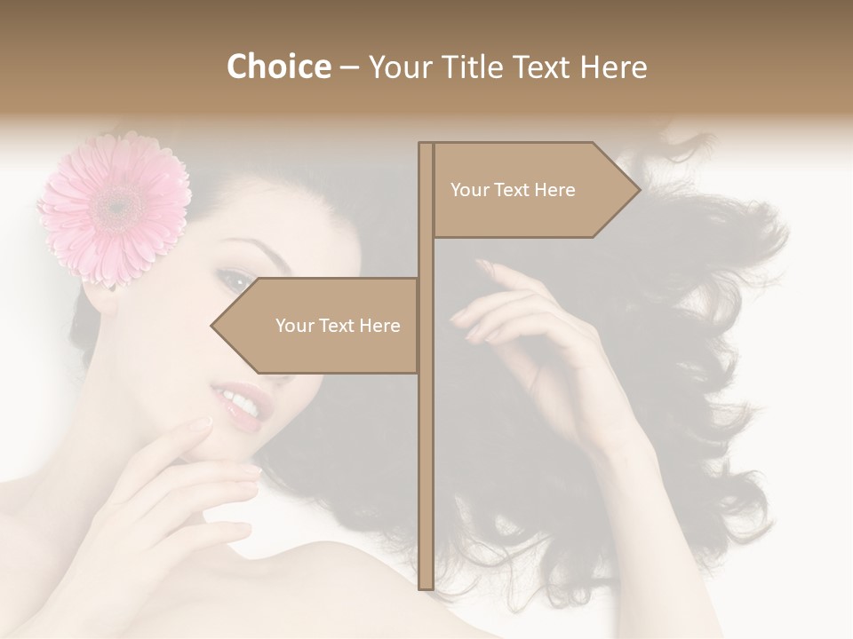 Girl Woman Surprise PowerPoint Template