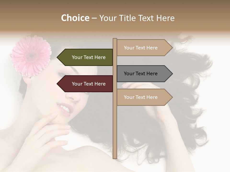 Girl Woman Surprise PowerPoint Template