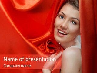 Woman Event Bokeh PowerPoint Template