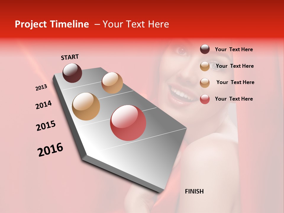 Woman Event Bokeh PowerPoint Template