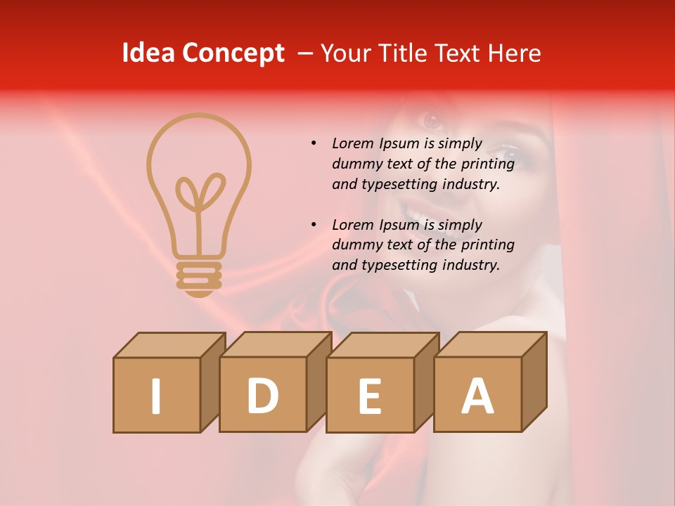 Woman Event Bokeh PowerPoint Template