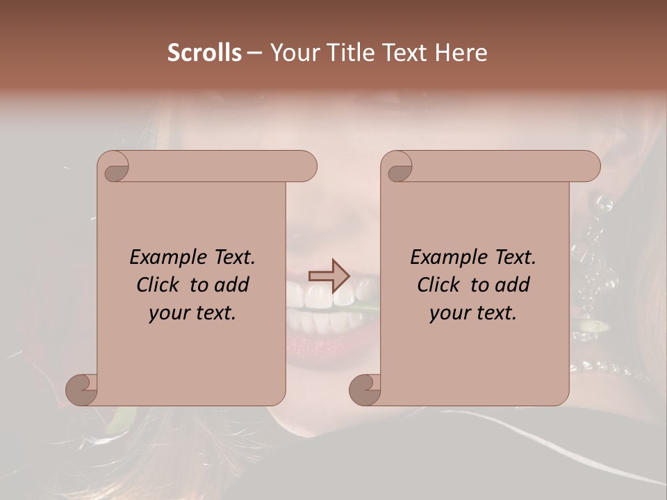 Girl Human Box PowerPoint Template