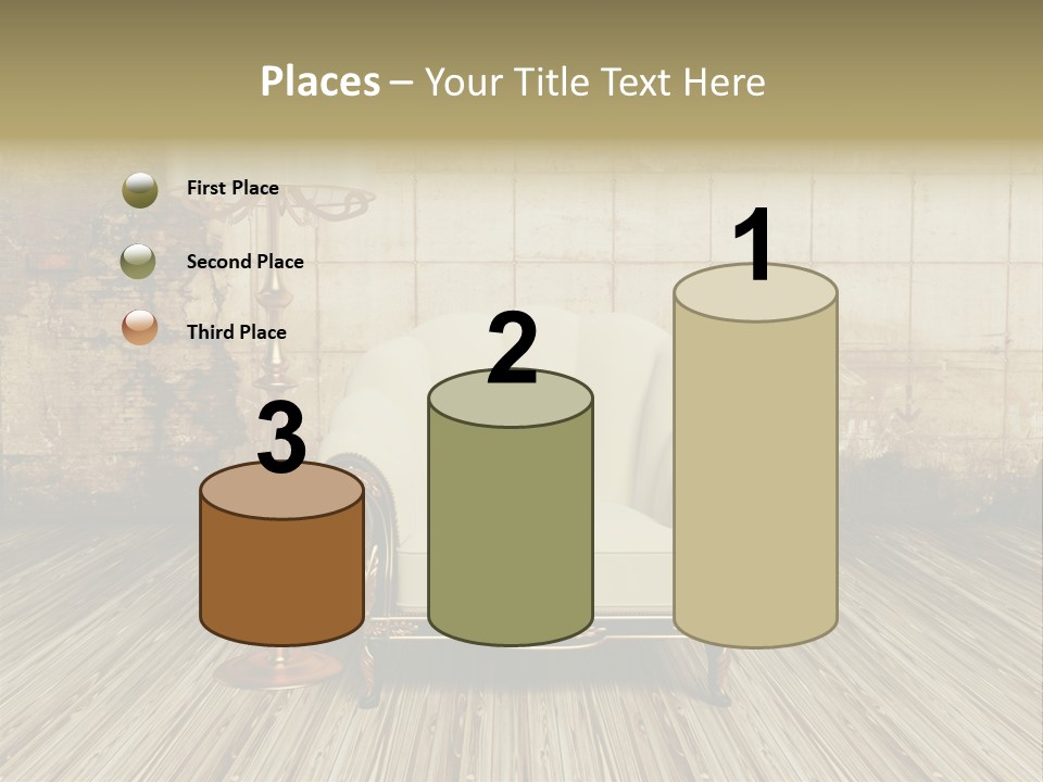 Armchair Elegance Lamp PowerPoint Template