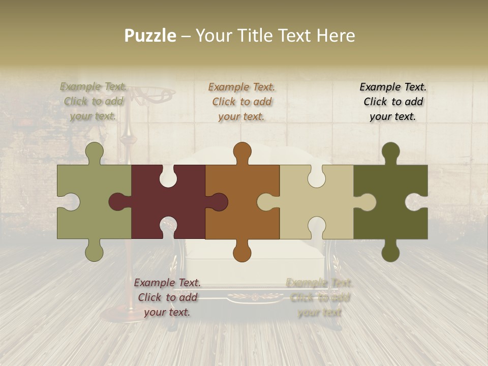 Armchair Elegance Lamp PowerPoint Template