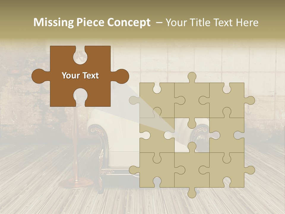 Armchair Elegance Lamp PowerPoint Template