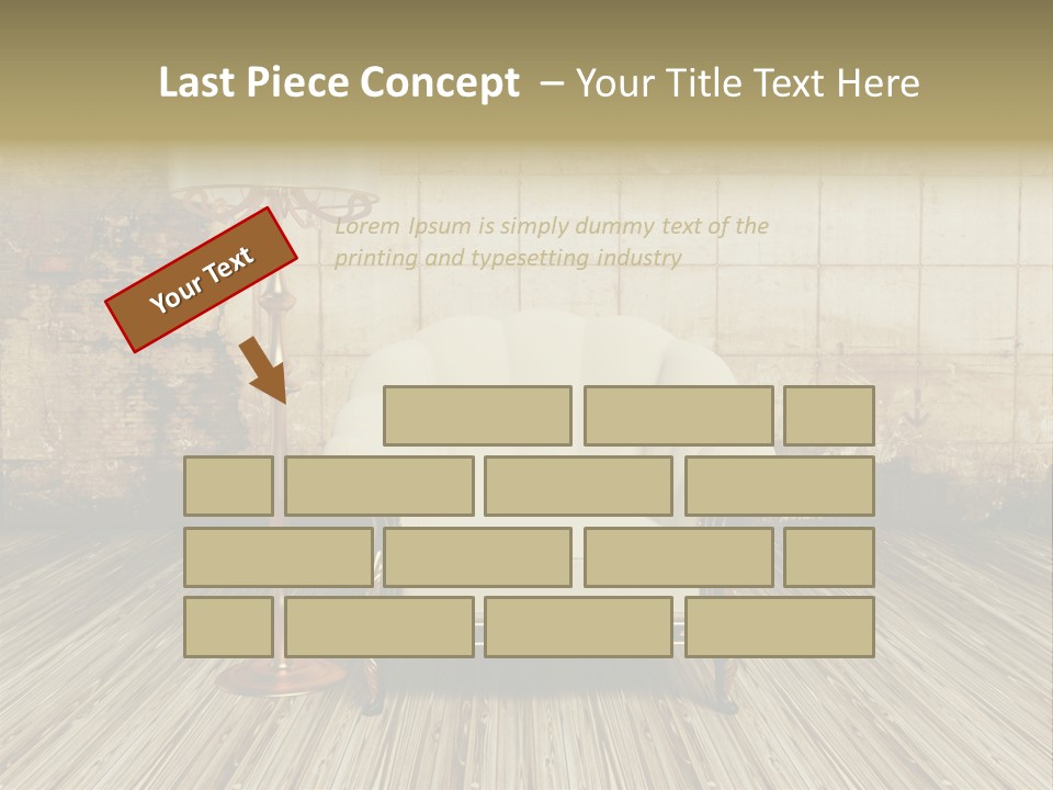 Armchair Elegance Lamp PowerPoint Template