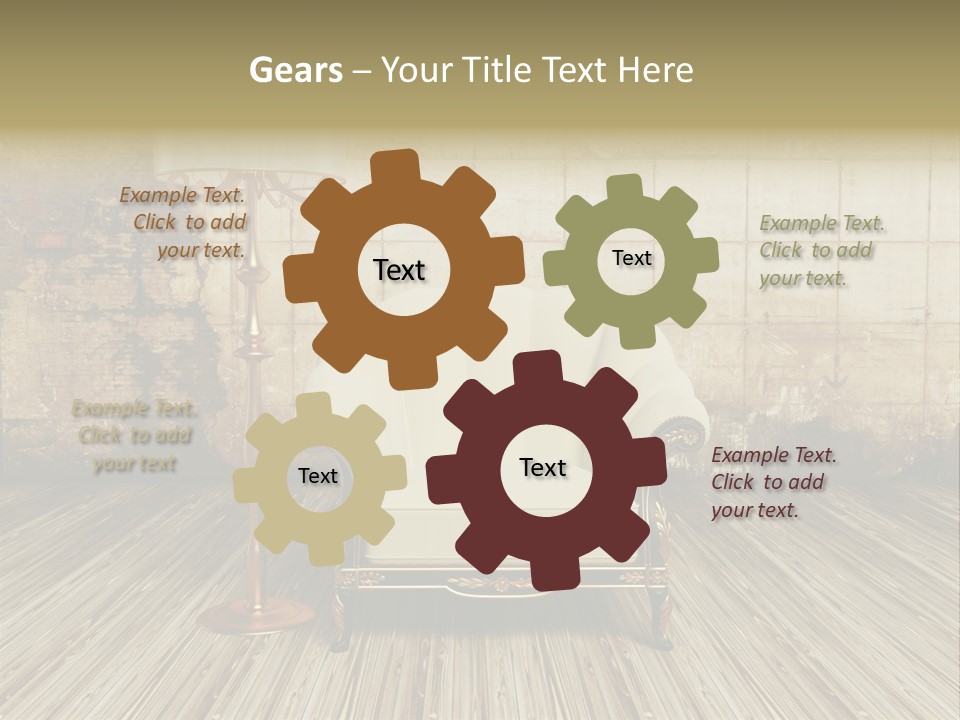 Armchair Elegance Lamp PowerPoint Template