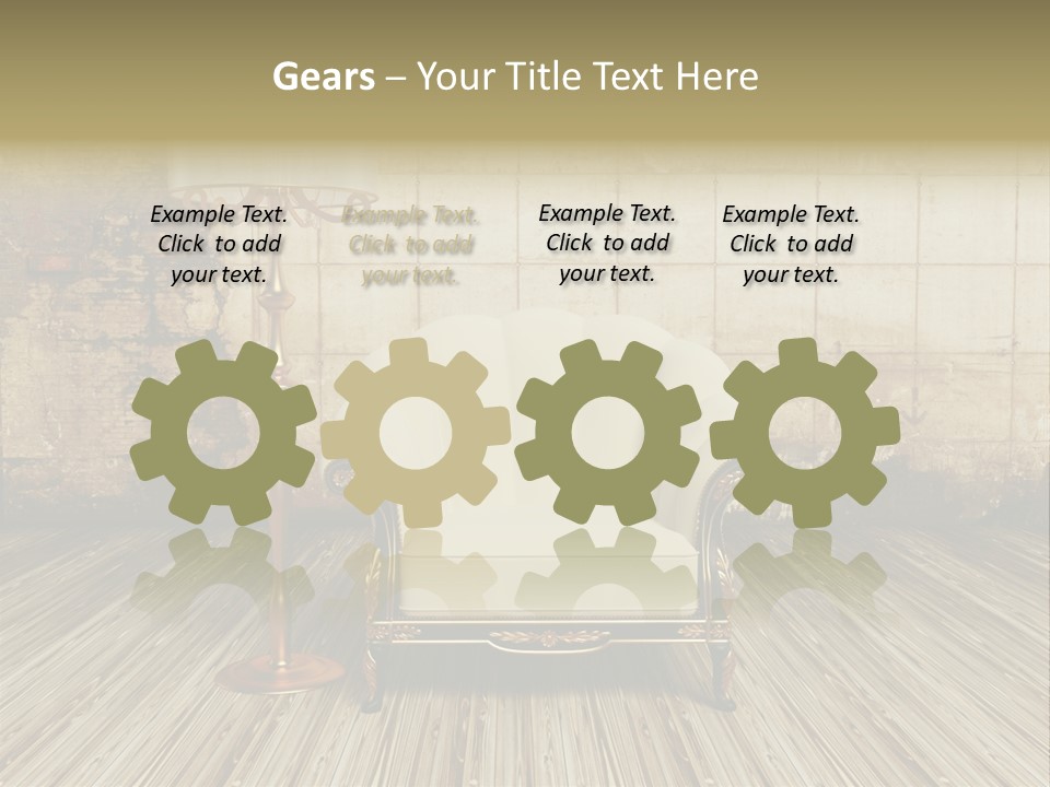 Armchair Elegance Lamp PowerPoint Template