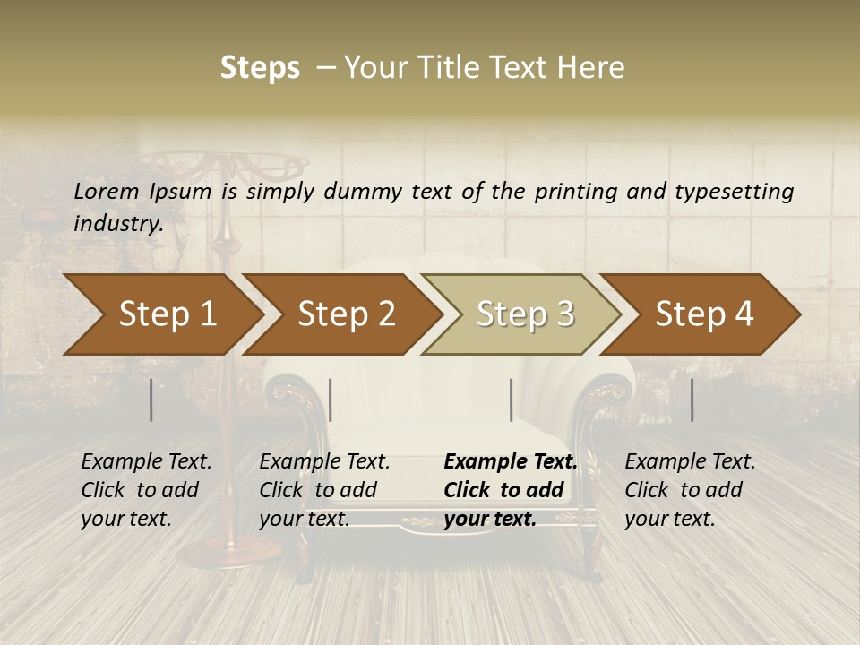 Armchair Elegance Lamp PowerPoint Template