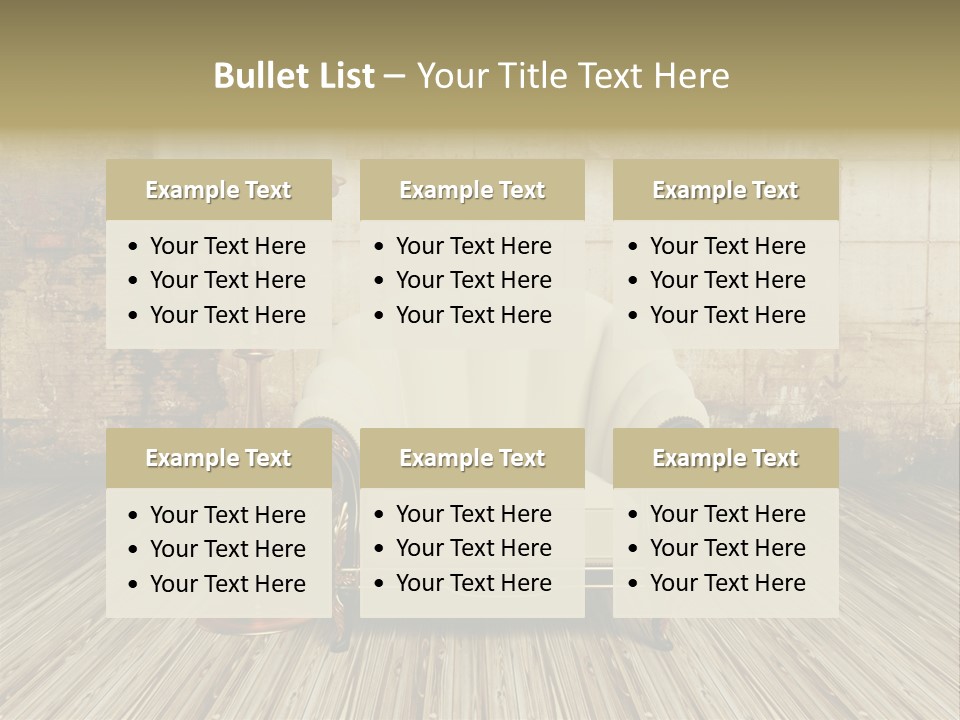 Armchair Elegance Lamp PowerPoint Template