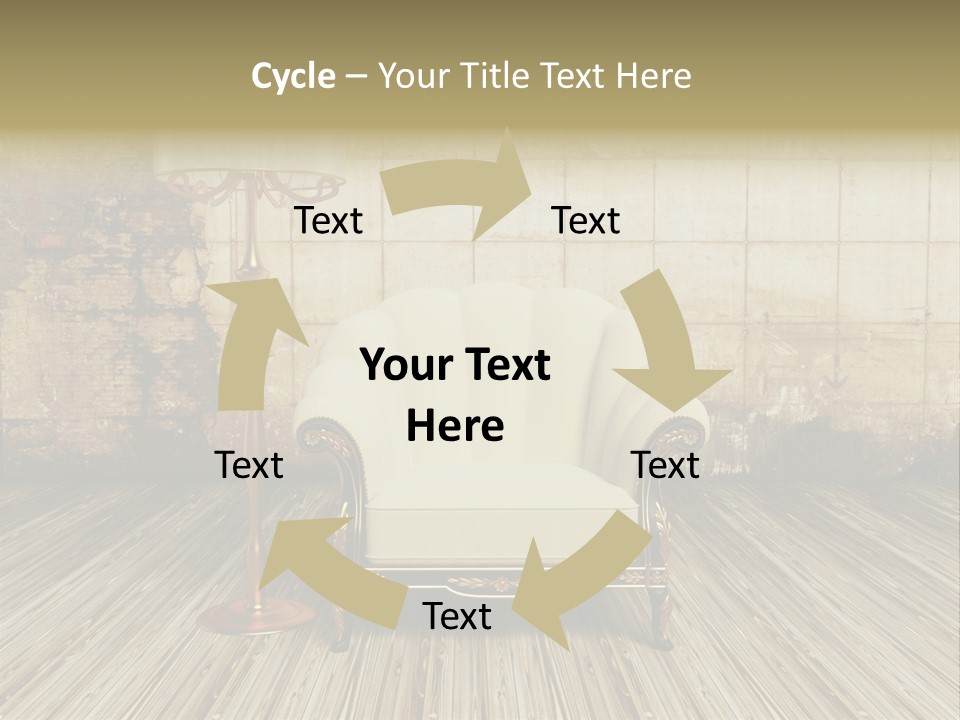 Armchair Elegance Lamp PowerPoint Template