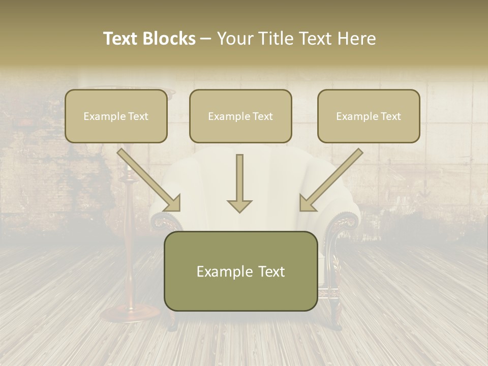 Armchair Elegance Lamp PowerPoint Template