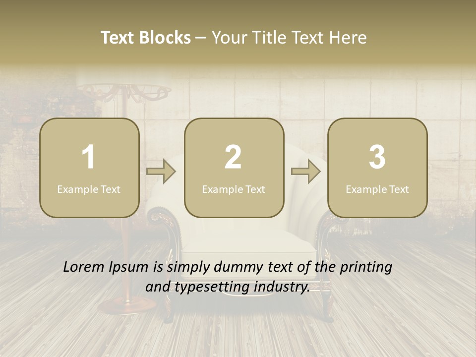 Armchair Elegance Lamp PowerPoint Template