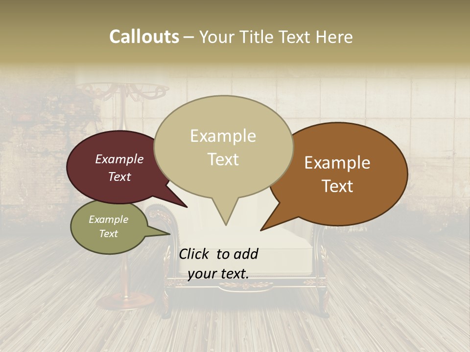 Armchair Elegance Lamp PowerPoint Template